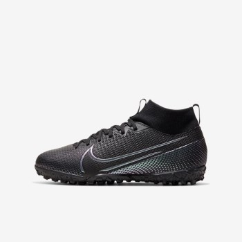 Nike Jr. Mercurial Superfly 7 Academy TF - Nagyobb Gyerek Focicipő - Fekete/Fekete